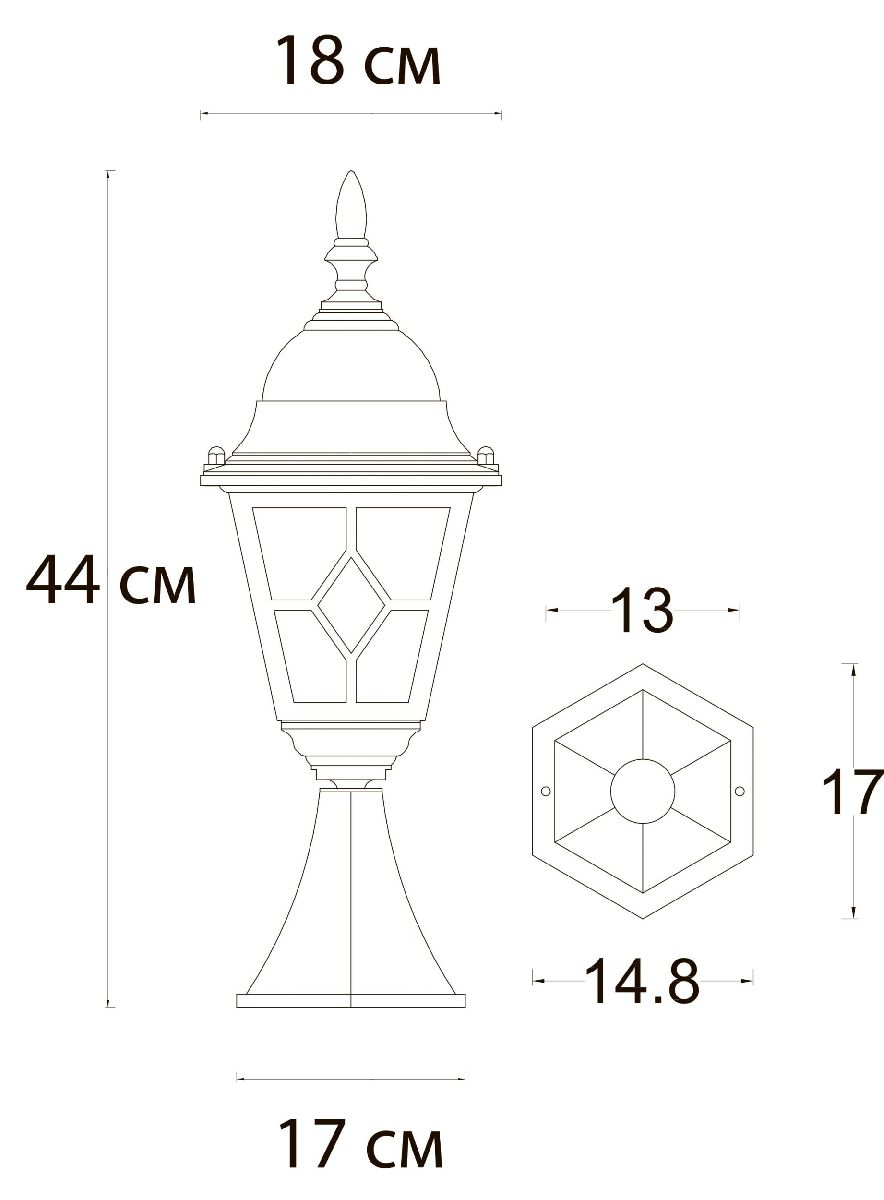 Ландшафтный светильник Arte Lamp Madrid A1541FN-1BN