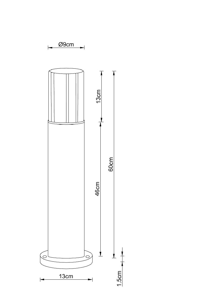 Ландшафтный светильник Arte Lamp Seginus A6515PA-1BK