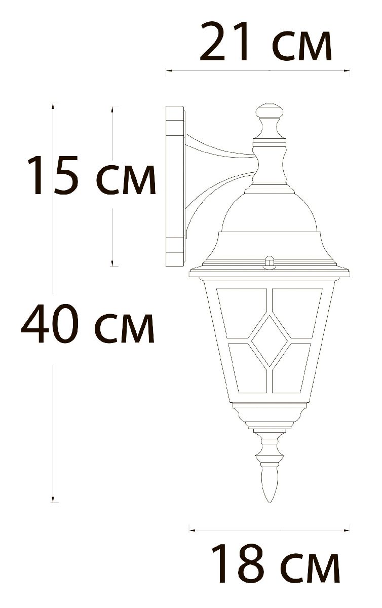 Уличный настенный светильник Arte Lamp Madrid A1542AL-1BN УЦ