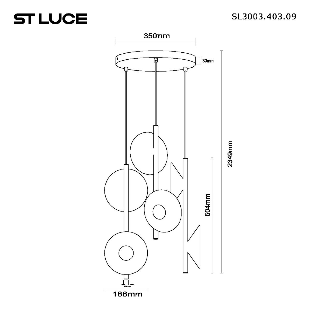 Подвесной светильник ST Luce Sentito SL3003.403.09
