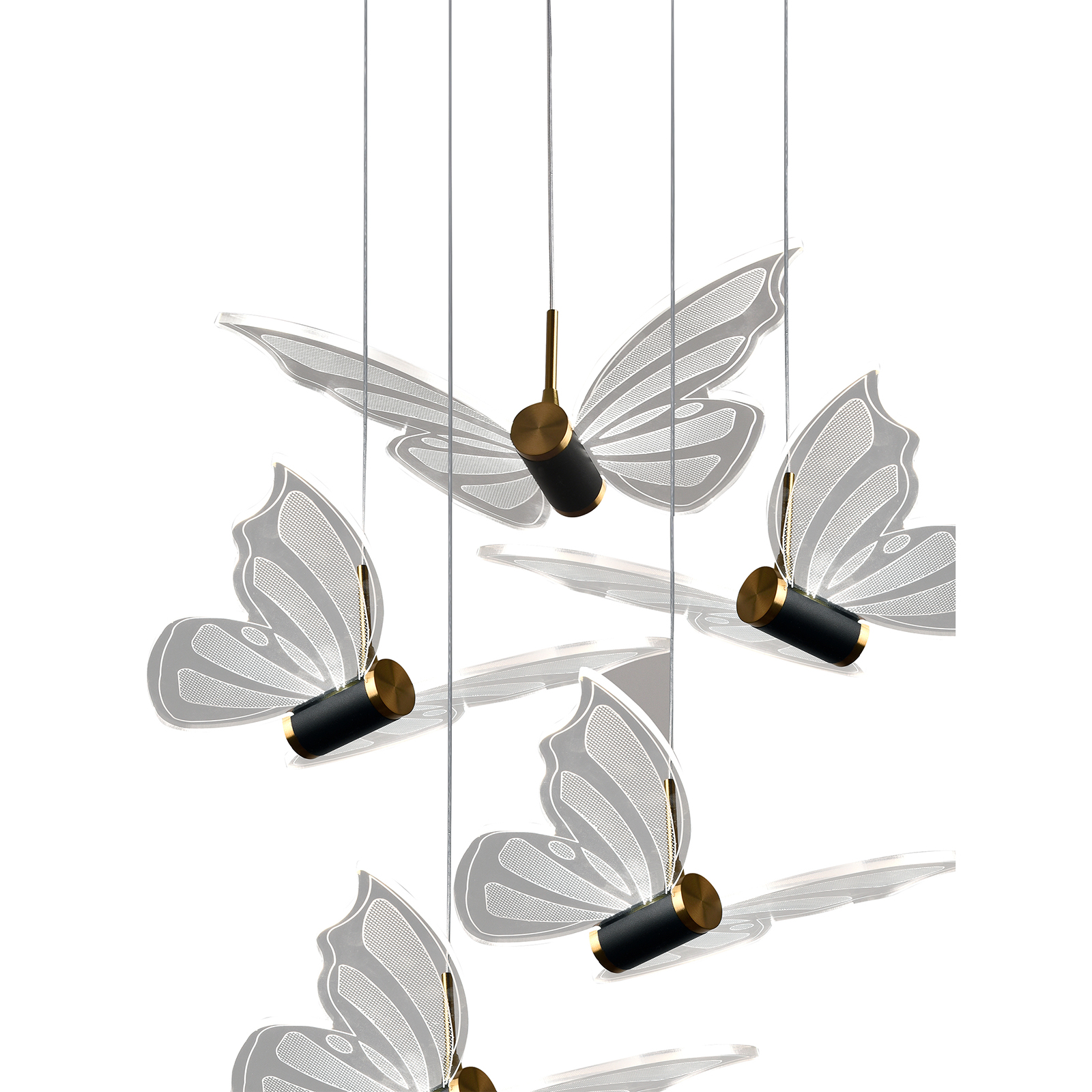 Подвесная люстра Natali Kovaltseva Butterflies LED LAMPS 81364 GOLD в #REGION_NAME_DECLINE_PP#