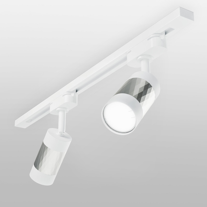 Трековый светильник Elektrostandard Mizar GU10 Белый/серебро (MRL 1007) однофазный 4690389148033